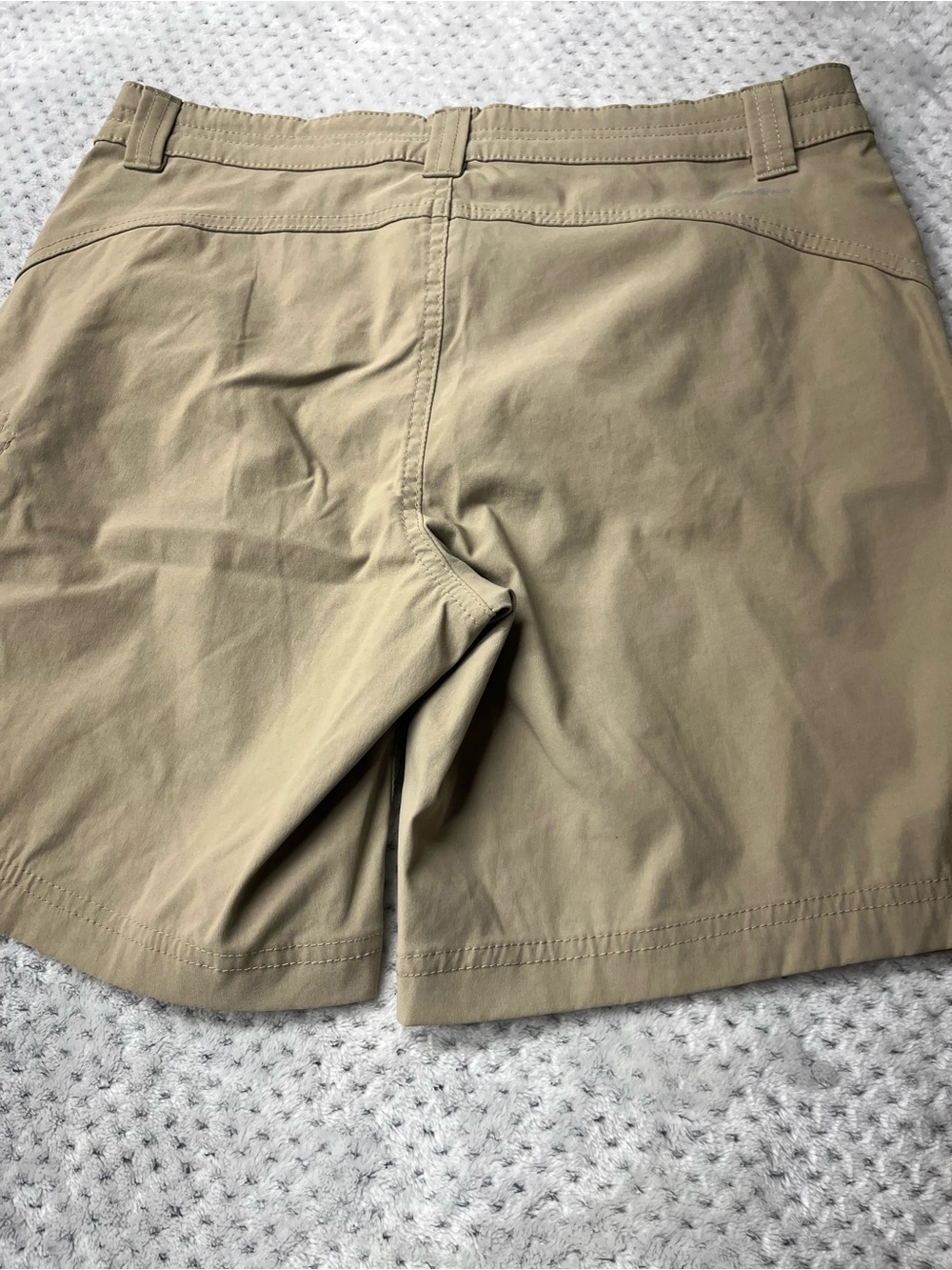 Eddie Bauer Women's Flat-Front Shorts in Khaki Tan